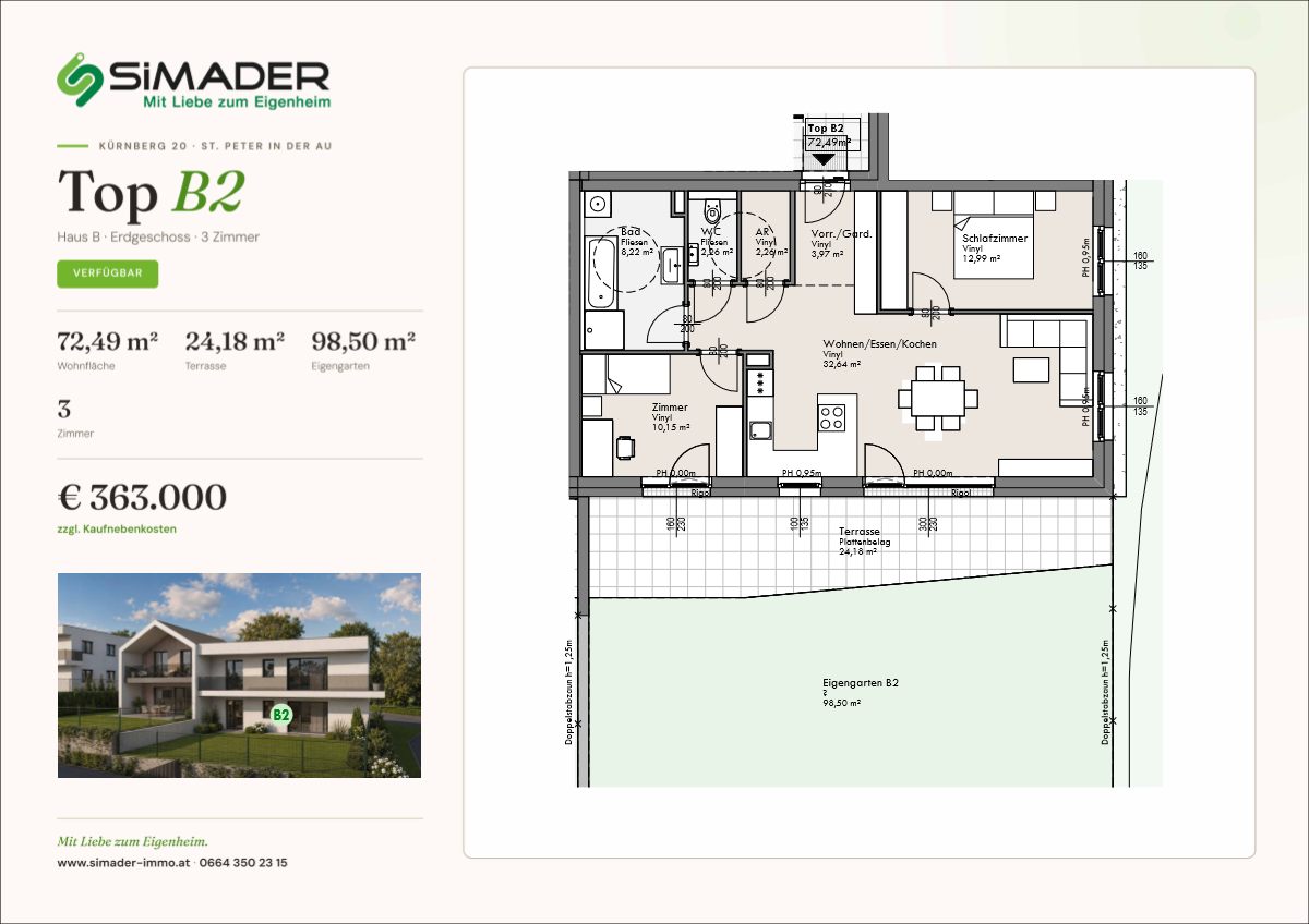 Grundriss Top B2