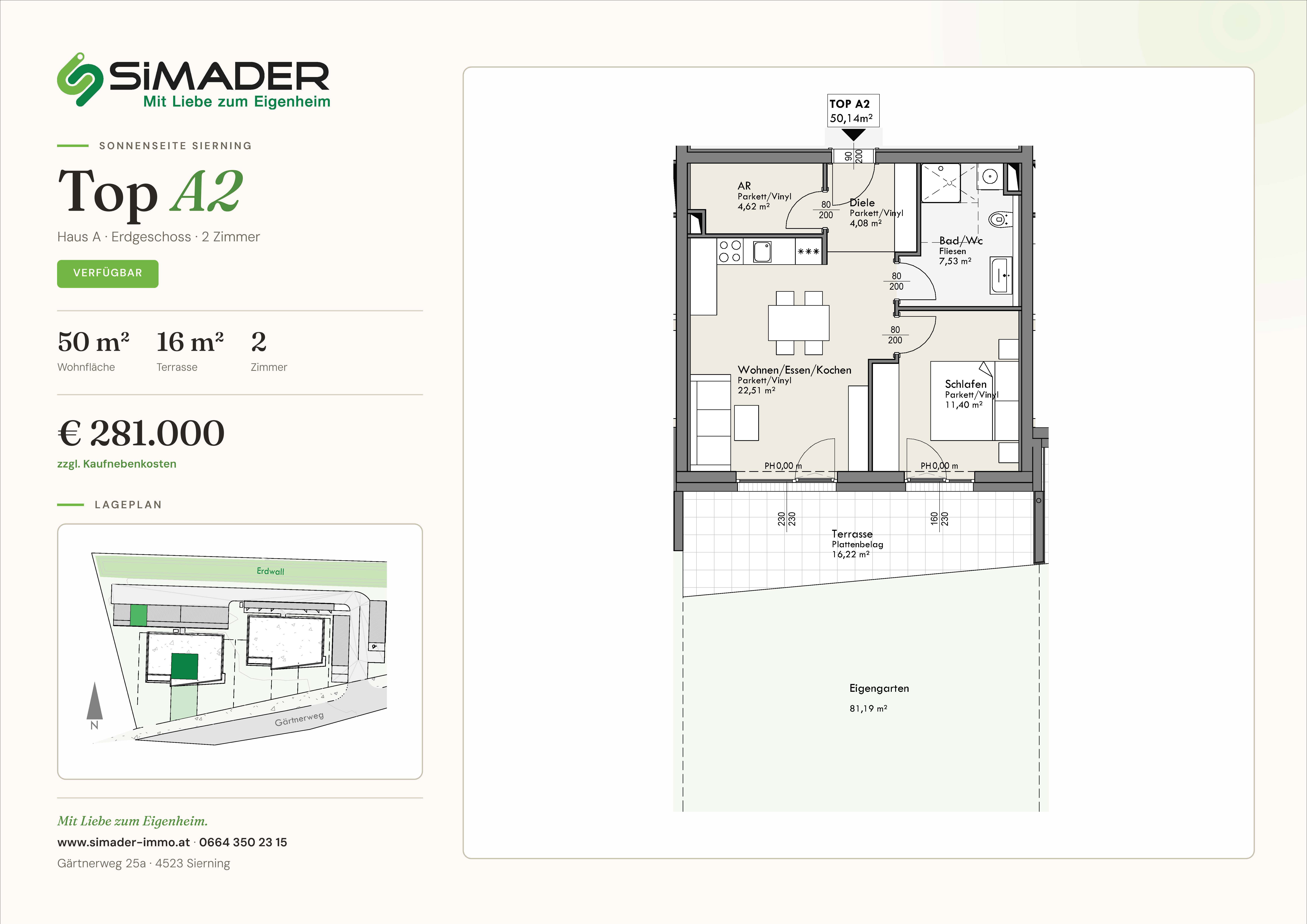 Grundriss Top A2