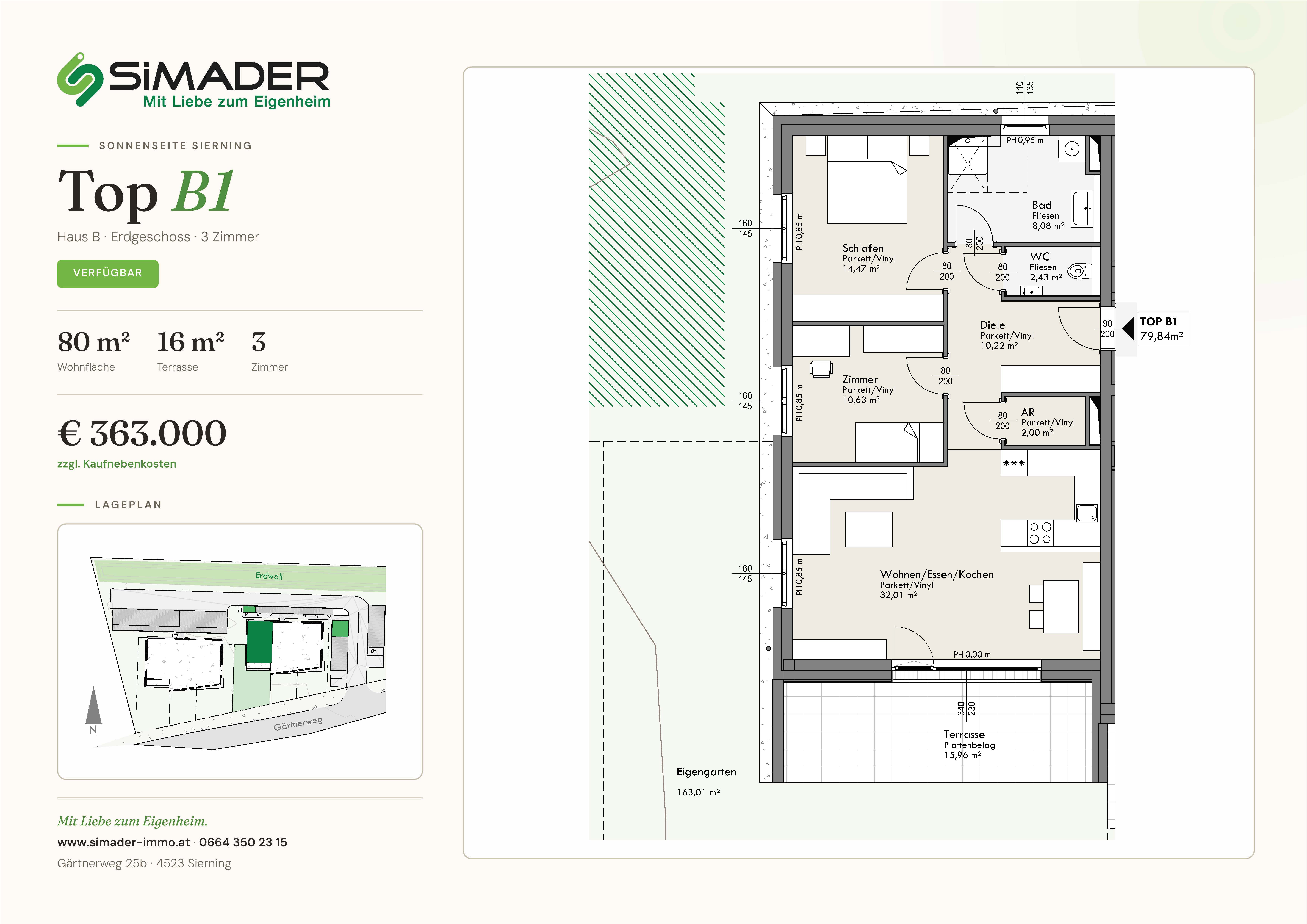 Grundriss Top B1