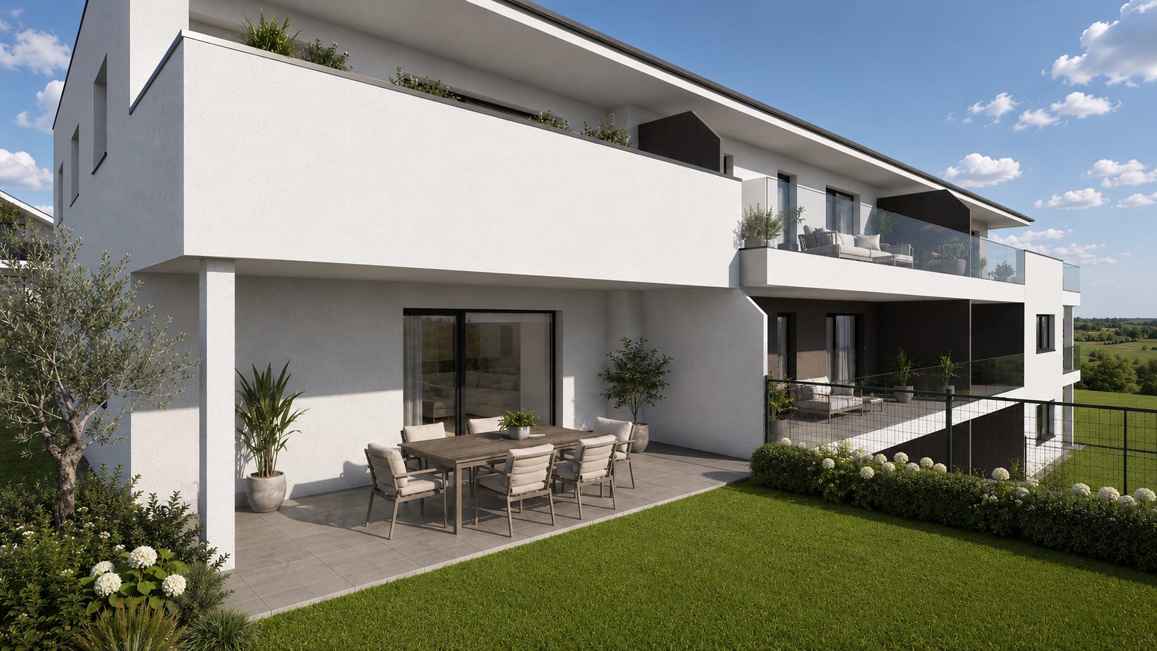 Terrasse mit Eigengarten in Hanglage, Top C4