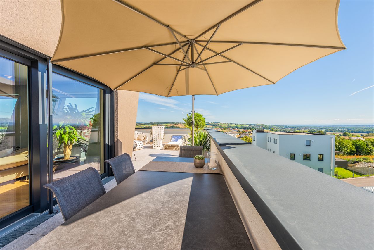 Panoramablick von der Dachterrasse