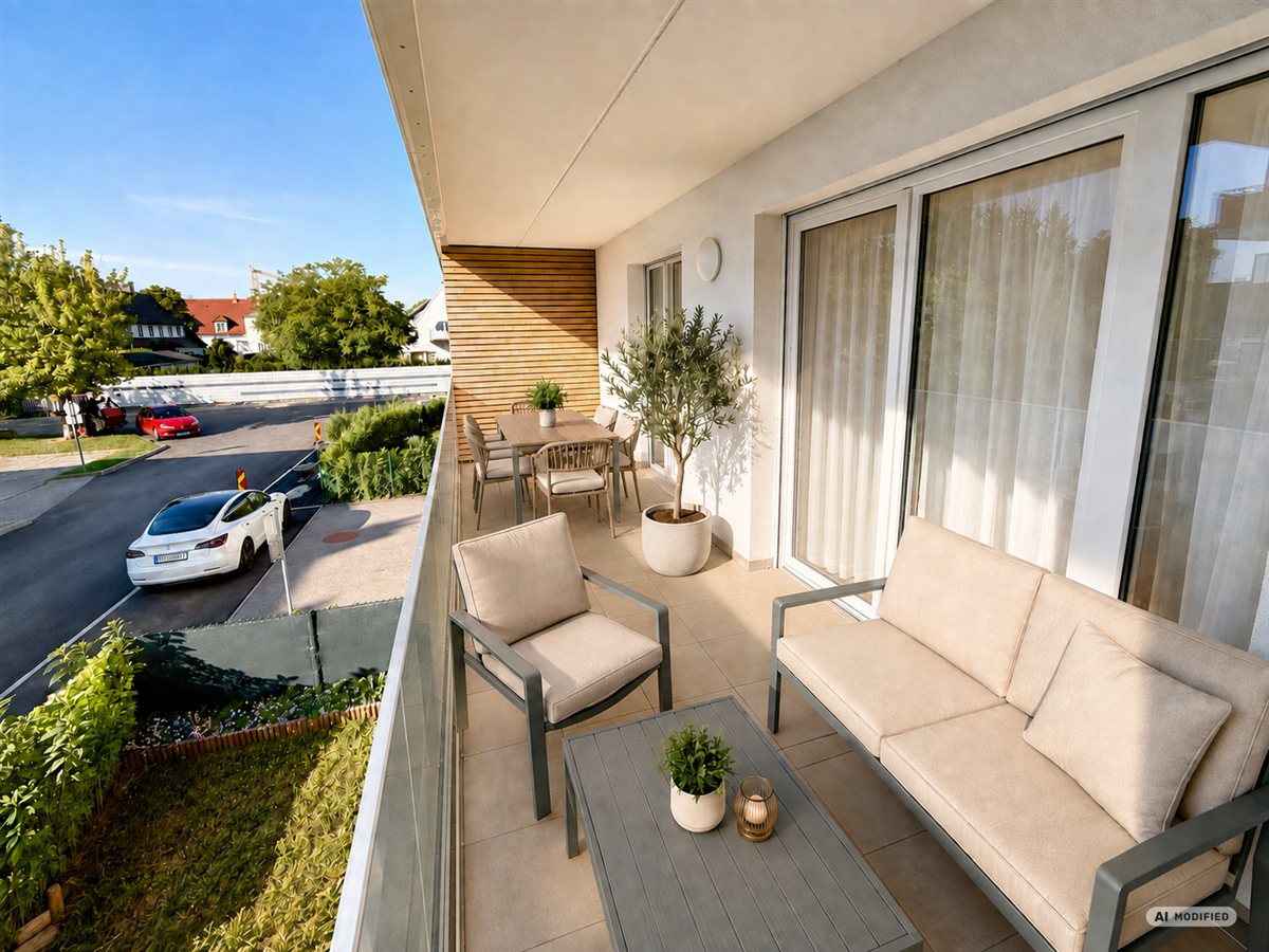 Überdachte Süd-Loggia